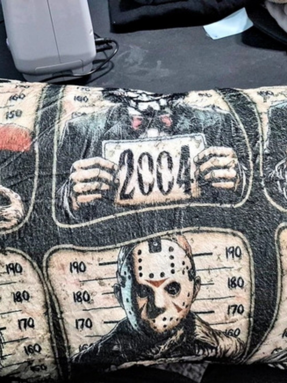 Horror Movie Character Accent Pillow Black & White
